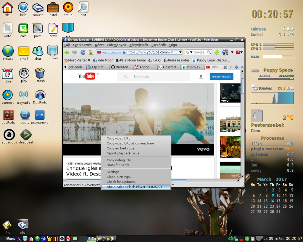 Flash player 24.0.0.221 – PET csomagok
