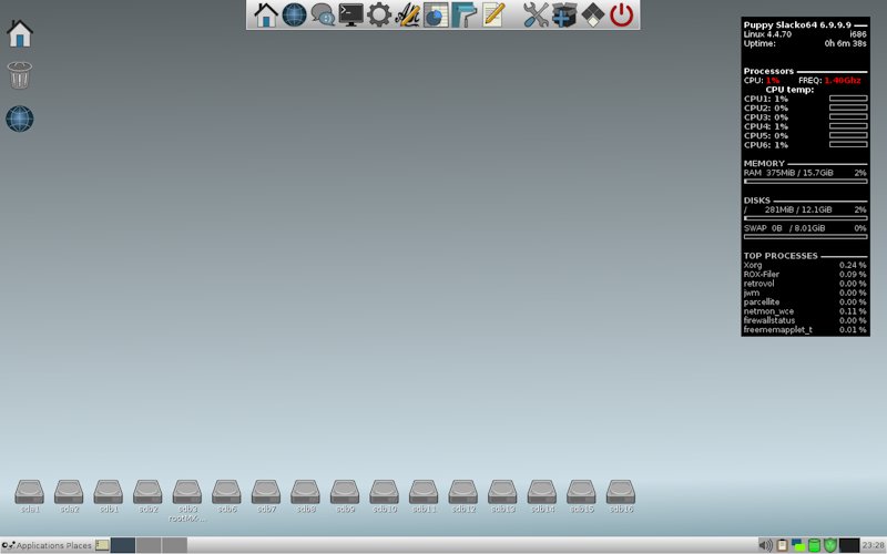 Slacko 700 RC3 kernel 4.4.70 PAE 2017-08-09 ISO