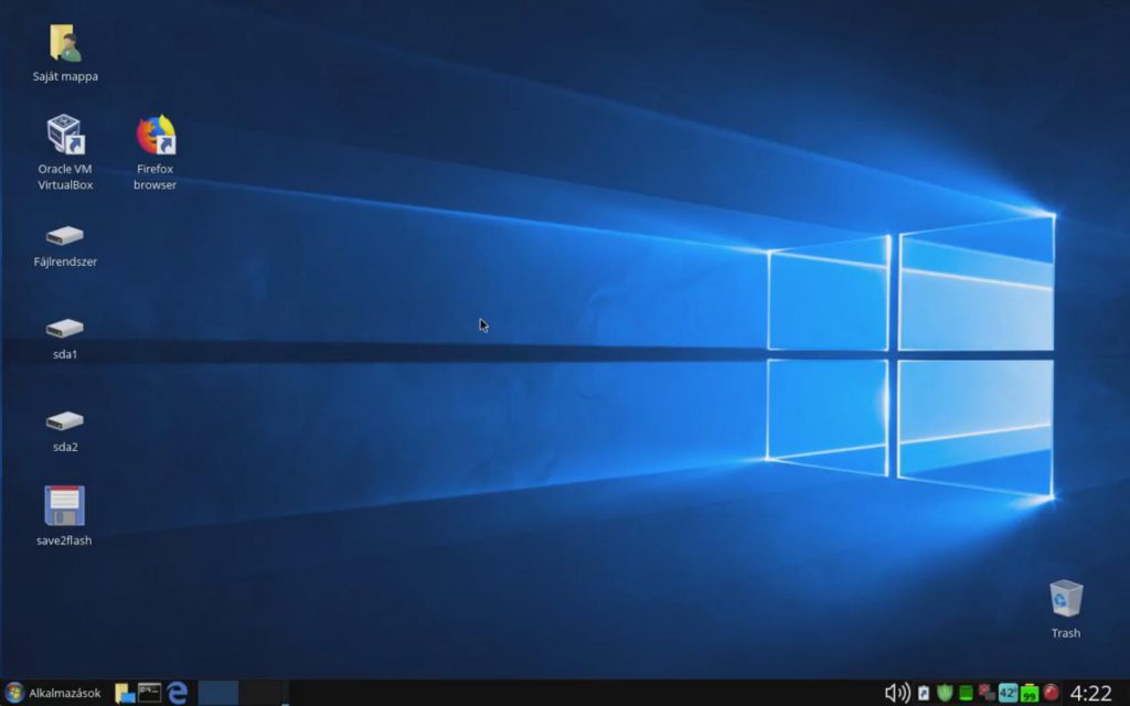 XenialPup64 R5 XFCE csinosítgatás videó – Windows 10 téma
